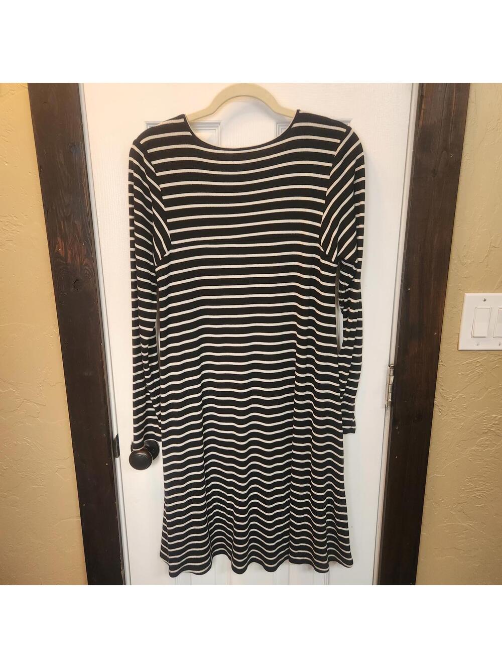 Maurices Women's Striped Long Sleeve Knee Length Dress - Size 0X - Picture 5 of 8